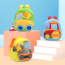 Baby schoolbag engineering car backpack toy kindergarten boy cute car baby bag childrens backpack