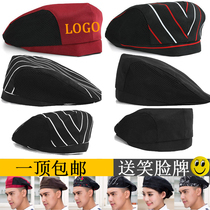 Chef hat male cap waiter beret female hotel kitchen hot pot restaurant fast food restaurant work cap custom