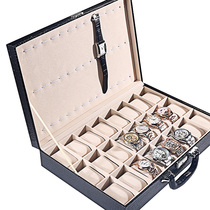24-bit portable high-end watch shou biao xiang PU LEATHER box jewelry box jewelry box portable simple storage box