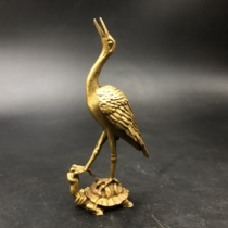 Ancient Play Miscellaneous Collection Antique Small Number Tea Darling Pendant Tortoise Cranes