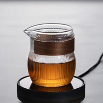 Glass Road Cup one-piece tea leak set thickened heat-resistant large side-bar tea tea division kung fu tea set accessories