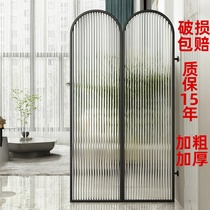 Nordic Changhong glass screen iron art light luxury living room decoration porch folding mobile partition modern simple