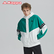 Kappa Kappa String Logo Windbreak Men Woven Jacket Casual Hooded Cardigan K0B12FJ65