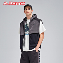 Kappa kappa vest 2021 new mens hooded stitching vest vest K0B32NN70
