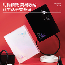 Deli asked the sky series information book transparent folder insert examination paper multi-layer storage bag plastic information folder