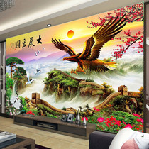  Great Wall office decoration painting bamboo and wood fiber integrated wallboard Living room TV background wallboard Hotel