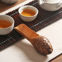 Handmade root carving tea lotus tea spoon bamboo root tea bamboo tea shovel tea ceremony six gentlemen kung fu tea set spare parts