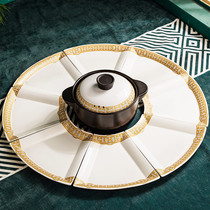 Mufeng ceramic reunion dishes platter Ceramic tableware combination Family dinner plate Platter dish platter bowl Tai Chi plate
