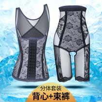 Summer ultra-thin split suit shapewear Belly girdle waist hip thin leg shaping body postpartum slimming underwear