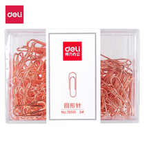 Delli creative cute color paper clip metal students use safety small pin bookmark clip candy color special-shaped loop needle office return big paper clip clip pin fixed rotary needle