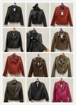 Popular vintage leather coat with long - mended leather coat clothing in the skin of the sheep