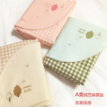 Liang Liangliang Pure Ramee-Hemp Isolation Urine Mat Newborn Waterproof Breathable Mat Bed Linen Spring Summer Season Cool And Breathable Hemp Cotton Washable Mat