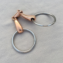  Stainless steel ring horse rank 12 5cm Copper armature O-shaped horse chew harness Mouth armature Equestrian supplies