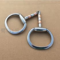  Stainless steel horse rank copper drum D-shaped horse chew 13cm horse mouth armature harness