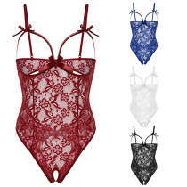 One-pieche underwear lace hollow slings lace harness one-piece shapewear woman