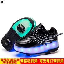 Sliding shoes deformed shoes white breathable skates shoes childrens shoes childrens skates netting Four Seasons