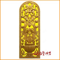 Sandstone relief sculpture European curved iron flower hollow relief background wall Hotel Villa home decoration materials