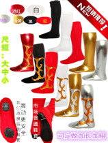 National dance boot cover Dance shoe cover High stretch red pattern spandex Mongolian Tibetan dance Military camouflage socks