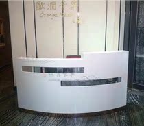 Company paint front desk reception desk creative curved beauty salon hotel bar clothing store cashier simple modern