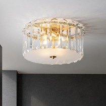 Bedroom lamp ceiling lamp Nordic modern simple living room crystal lighting restaurant lamps all copper glass creative personality