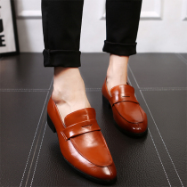 Summer mens leather shoes leather casual shoes British pointed Korean mens shoes business cowhide shoes youth trendy shoes men