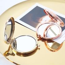 Convenient makeup mirror female portable folding small mirror flip hand net red small beauty makeup dormitory student dressing mirror