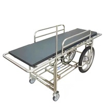 Medical patient emergency car stretcher car rescue bed Ambulance stretcher bed four-wheeled cart transporter stainless steel flat car