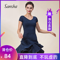 Sansha Sansha high-end Latin dance fishbone dress Latin dance costume female adult new 2019 performance suit