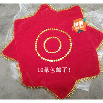 Big octagonal towel adult two-person turn Dance hand silk flower Yangko handkerchief square dance handkerchief handkerchief