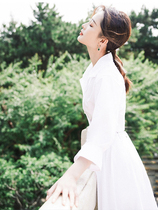 Anna maje Lieqin stars the same classic white fairy dress with dress temperament Hebbon windy gown dress
