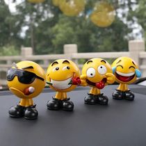 Car ornaments shaking head doll Net red creative cute expression personality car interior decoration female driver fun