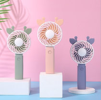 Handheld fan summer usb mini folding mute small fan desktop cartoon student pocket charging small fan