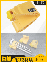 Metric hexagon wrench storage set Soft rubber hexagon wrench set 9-piece card set Portable folding storage box