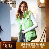 Miss Sixty2021 Autumn New down jacket women waist white duck down vest 6N3YJ7801000