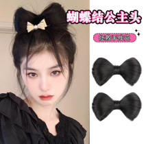 Ball head wig net red with the same bow ball head wig ancient style hair bag Hanfu bun wig hair ring