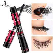 Sage mascara female dense pull slender long curl fiber waterproof no dizziness no makeup long-lasting suit