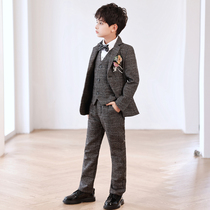 Childrens suit boy gown suit 2022 new high-end walking show Flower Boy Little West Suit Authentic with piano performance