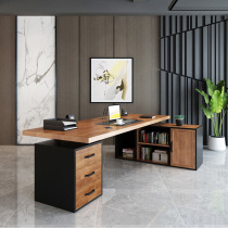 Nordic single desk Jane outdoor table and chair set about solid wood office desk and chair Creative boss table Industrial wind computer