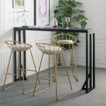 American retro milk tea Outdoor table and chair set shop Cafe bar table and chair Home living room high foot bar table Leisure