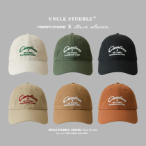 Uncle Hu stubbles original duck tongue cap men and womens same day family retro sun-shading hat with a small baseball cap in the face