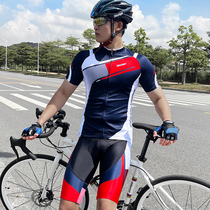 Summer riding clothes short-sleeved mens mountain bike shorts suit bicycle clothes road bike riding pants bicycle equipment