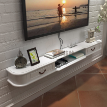 Pastoral simple wall-mounted set-top box shelf living room wall bedroom mini small apartment simple TV cabinet European style