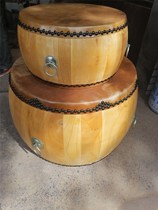 Yellow cattle skin drum cowhide drum adult national drum solid wood drum white stubble drum Taoist drum Temple drum Chinese drum