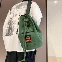 Tooling Diagonal Satchel Mens Day Department Street Functioning Wind Large Capacity Tide Card Men Bucket Bag Backpack Sport Single Shoulder Bag