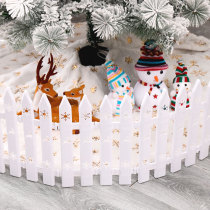 Christmas decorations White fence Christmas tree under the bottom decoration fence snowflake scene fence arrangement ornaments