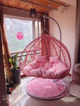 Hanging basket chair indoor double double rod rough vine with foot pedal balcony Net Red swing rattan chair hanging chair