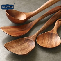 Wooden spatula fried vegetable spatula wooden spatula household high temperature resistant solid wood production wood spatula non-stick pan special