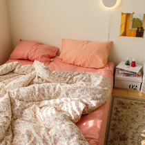 Han tie-ins mix rose pure cotton four sets little fresh and gentle field garden wind crummy all-cotton bed supplies