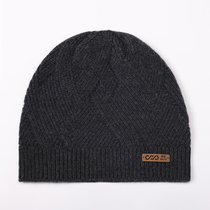 Muni 100% pure cashmere hats mens winter thick Joker knit wool hat scarf high-end gift box