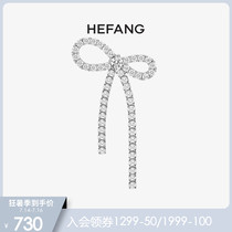 HEFANG Qi jewelry bow ear buckle femininity Zhou Yutong Yang Kaiwen with the same earless pierced earrings